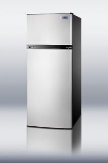 Summit Refrigeration 24 Refrigerator Freezer Combo   2 Reversible Doors, 10 cu ft, Stainless
