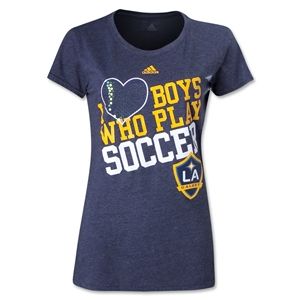 adidas LA Galaxy I Heart Boys Who Play Soccer Womens T Shirt