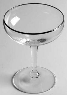 Tiffin Franciscan Dawn Clear Champagne/Tall Sherbet   Stem #17690, Clear, Platin