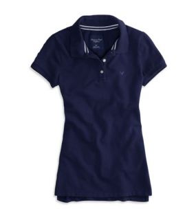 Navy AE Short Sleeve Polo, Womens M
