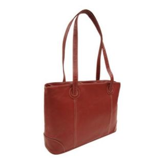 Womens Piel Leather Ladies Computer Tote 2719 Red Leather