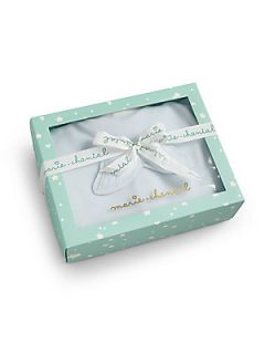 Marie Chantal Infants Velour Angel Sleepsuit & Gift Box   Light Blue