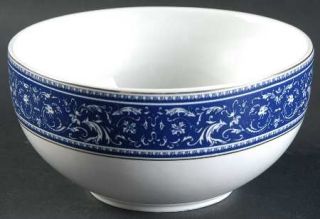 222 Fifth (PTS) Star Of David Soup/Cereal Bowl, Fine China Dinnerware   Blue&Whi