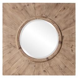 Michigan Knotted Wood Grain Mirror (natural woodMaterialswoodDimensions 32 inches x 32 inches x 1 inch  )