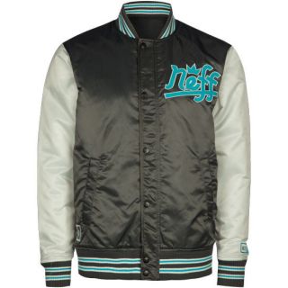 Brookie Mens Letterman Jacket Charcoal In Sizes Large, X Large, Xx Large,