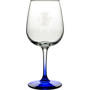 Illinois Fighting Illini Boelter Brands Satin Etch Wine Glass