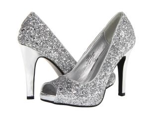 Romantic Soles Ariza Womens Slip on Dress Shoes (Silver)