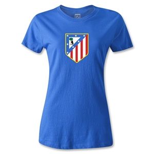 hidden Atletico Madrid Crest Womens T Shirt (Royal)