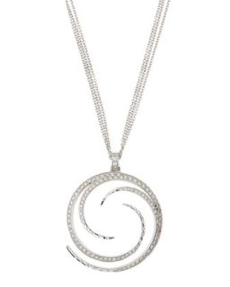 Diamond Spiral Pendant Necklace