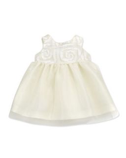 Tulle Passementerie Dress, Ivory, 3 9 Months