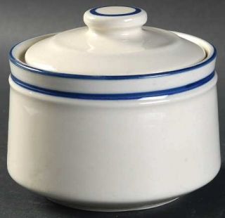 Japan China Mariner Blue Sugar Bowl & Lid, Fine China Dinnerware   Elegance, Blu