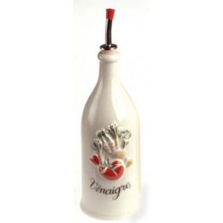 Revol Porcelain Vinegar Bottle w/ 26.5 oz Capacity, Cream