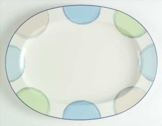 Noritake Java Blue 14 Oval Serving Platter, Fine China Dinnerware   Ambience, B