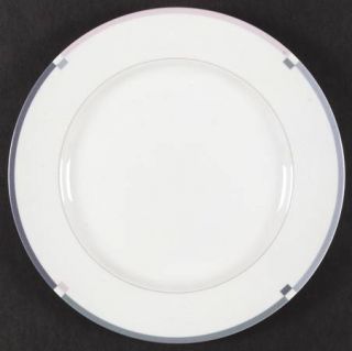 Mikasa Jet Set Dinner Plate, Fine China Dinnerware   Pink/Blue/Green Bands, Fine