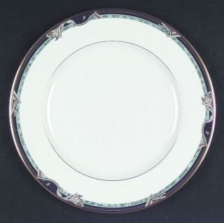 Noritake Paris Opera Dinner Plate, Fine China Dinnerware   Bone, Blue & Green Bo