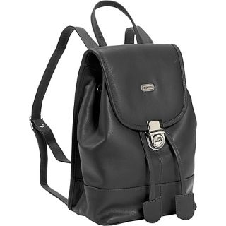 Leather Mini Backpack Purse   Black