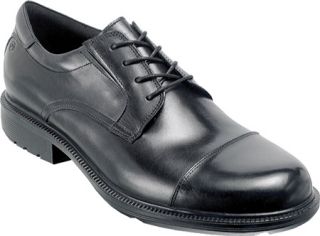 Mens Rockport Whalen   Black Full Grain Leather Cap Toe Shoes