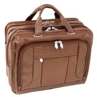 McKlein USA The River West Fly Through Checkpoint Friendly Leather Laptop Case  