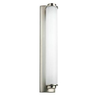 Kichler 11109SN Bathroom Light, Soft Contemporary/Casual Lifestyle Bath Vanity 1Light Fluorescent Fixture Satin Nickel
