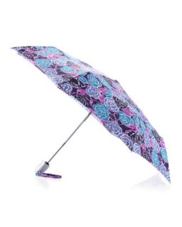 Rose Print Umbrella, Sila Purple/Blue