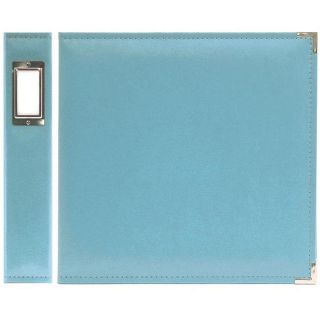 We R Memory Keepers Faux Leather Aqua 3 ring Binder