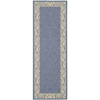 Contemporary Safavieh Blue/natural Indoor/outdoor Rug (22 X 12)