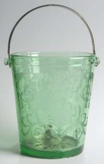 Fostoria Versailles Green Ice Bucket with Detachable Handle   Stem #5098,Etch #2