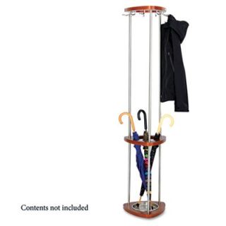 Safco Mode Wood Costumer with Umbrella Stand