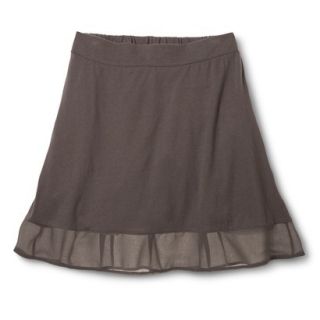 Xhilaration Juniors Skirt with Contrast Hem   Gray M(7 9)