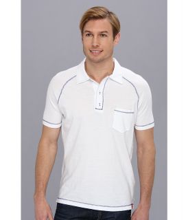 Agave Denim G. Linden S/S Polo Mens Short Sleeve Pullover (White)