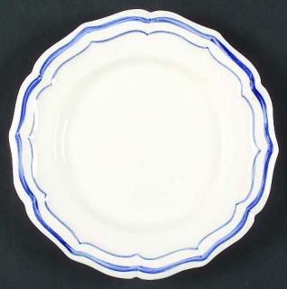 Gien Filets Bleus (Blue) Bread & Butter Plate, Fine China Dinnerware   Blue Ring
