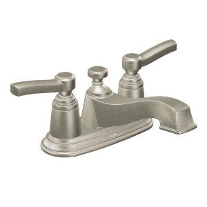 Moen 6201BN Bathroom Faucet, Rothbury TwoHandle w/ Drain Assembly Brushed Nickel