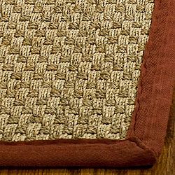 Hand woven Sisal Natural/ Red Seagrass Runner (26 X 12)