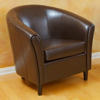 Home Loft Concept Manchester Bonded Leather Club Chair NFN1150 Color Brown