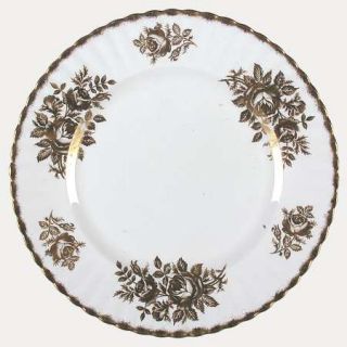 Royal Albert Golden Rose Dinner Plate, Fine China Dinnerware   Montrose Shape, G