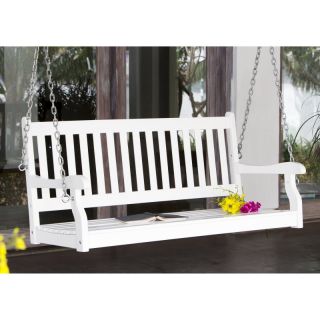 Coral Coast Pleasant Bay Traditional Back Porch Swing   White   NS LV 27