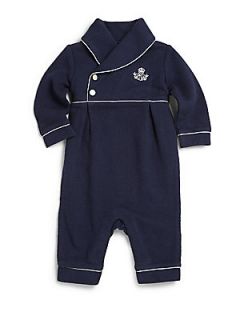 Ralph Lauren Infants Shawl Collar Coverall   Navy