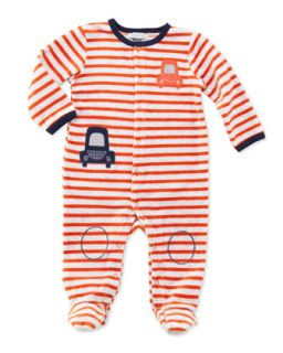 Cars Striped Velour Footie, 3 9 Months