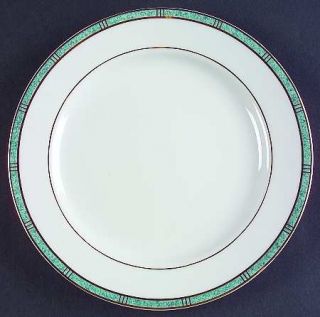 Bernardaud Antinea Vert Salad Plate, Fine China Dinnerware   Phoebe,Green Border