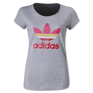 adidas Originals Womens adi Trefoil T Shirt (Gray)