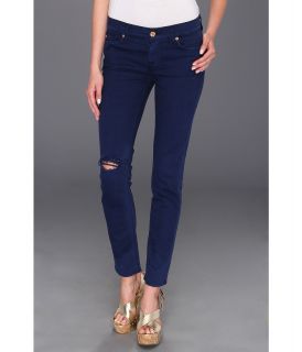7 For All Mankind The Slim Cigarette Destroyed Womens Jeans (Black)