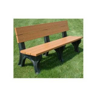 Polly Products Traditional 6 ft. Recycled Plastic Commercial Park Bench Green
