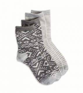 Grey AEO Bright Print Sock 2 Pack, Womens One Size