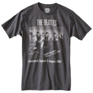 Beatles on Stage Mens Graphic Tee   Charcoal XL