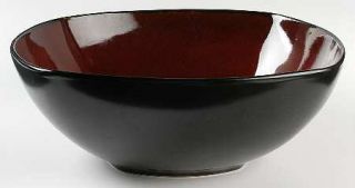 Gibson Designs Soho Lounge Red 12 Square Vegetable Bowl, Fine China Dinnerware