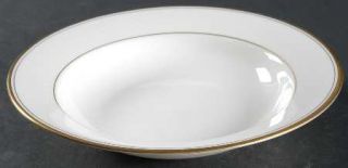 Gorham Elegance Gold Rim Soup Bowl, Fine China Dinnerware   Gold Trim & Pin Line