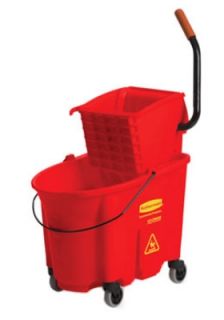 Rubbermaid 35 qt WaveBrake Specialty Mopping Combo   Side Press, Red