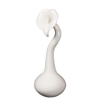 Cala Lilly 16 inch Ceramic Pitcher (WhiteDecorative/Functional DecorativeHolds Water NDimensions 16 inches high x 6 inches wide x 6 inches deep )
