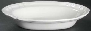 Red Cliff Heirloom 10 Oval Vegetable Bowl, Fine China Dinnerware   All White,Sc
