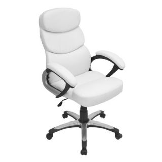 LumiSource Doctorate High Back Leatherette Office Chair OFC AC DOC Color White